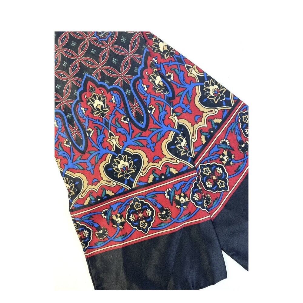 Long Rectangle Scarf Black Red Blue Traditional 59" x 8" Neck Head Fashion
